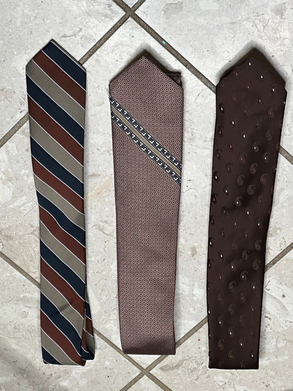 Vintage Designer Tie Lot Pauline Trigere Vicky Davis Neiman Marcus Dark Academia